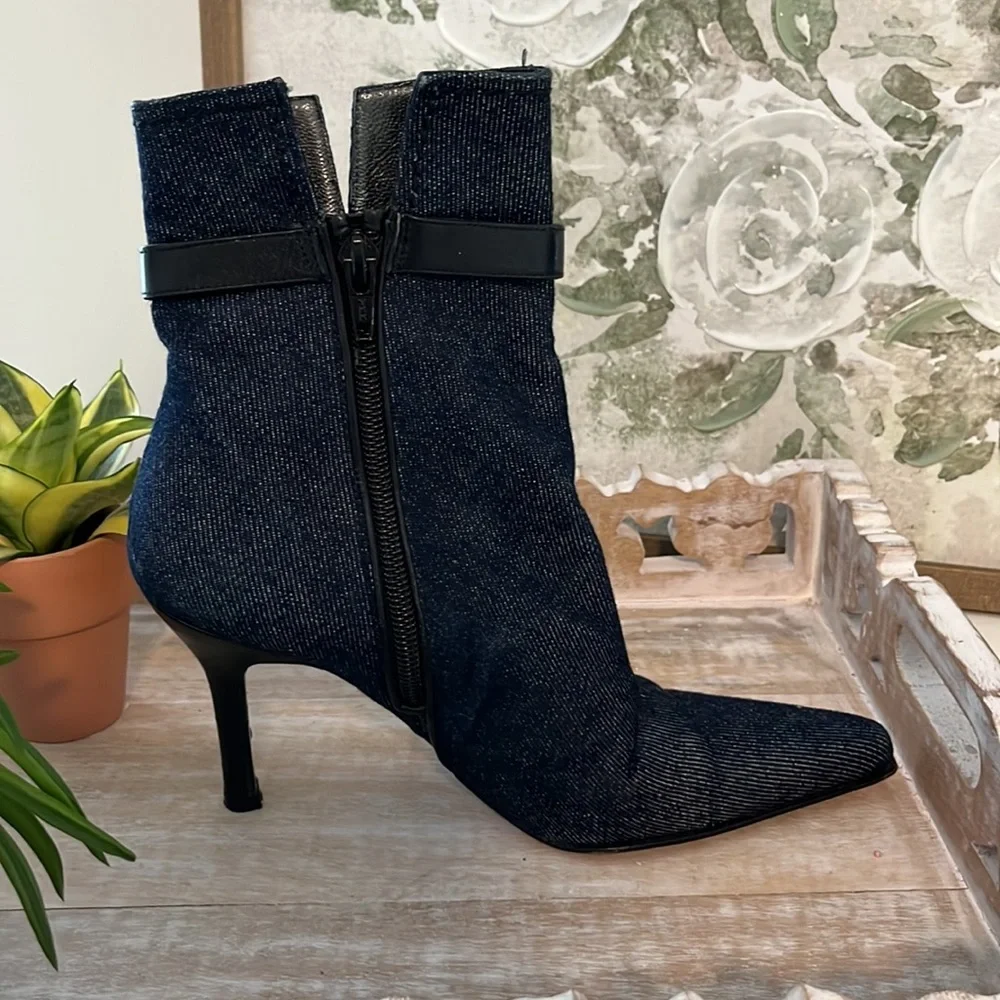 Stuart Weitzman Denim Booties - Picture 5 of 12